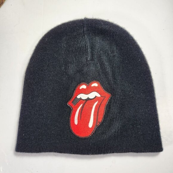 The Rolling Stones Beanie Toque Hat Classic Tongue Black Hat Unisex Adult - Picture 6 of 7